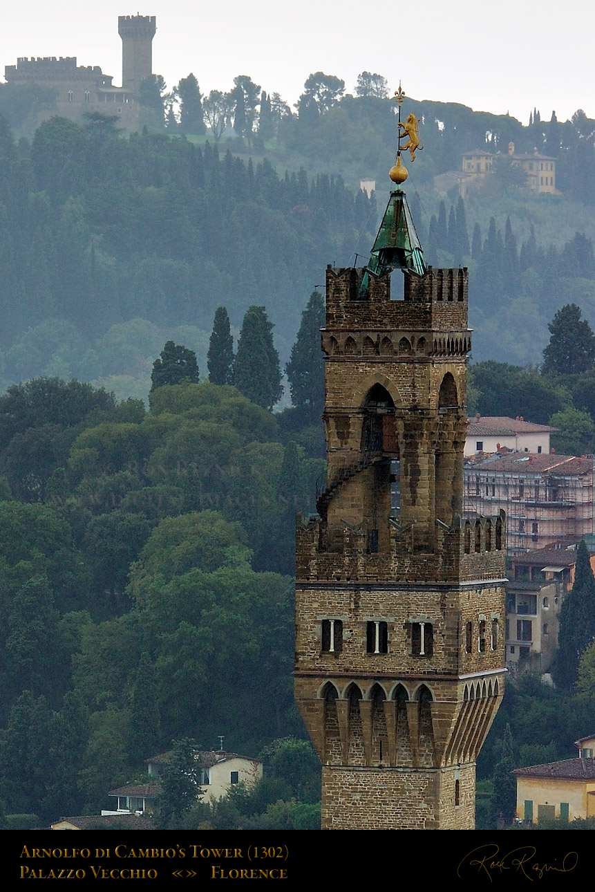 the torre d"arnolfo incorporated the ancient tower of the fora